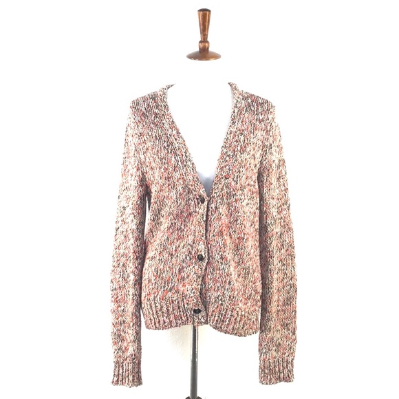 Maison Scotch Sweaters - Maison Scotch Cream Knit V-Neck Cardigan, Medium